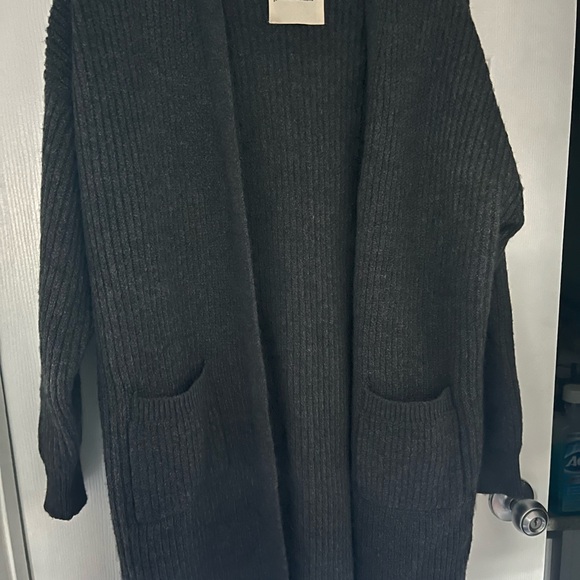 Dark gray duster cardigan - Picture 3 of 7